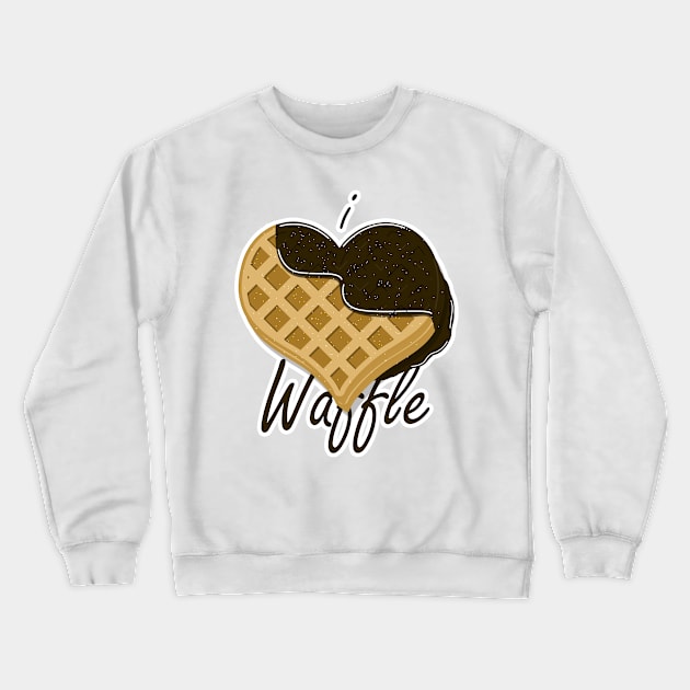 I Love Waffle Crewneck Sweatshirt by Capturedtee